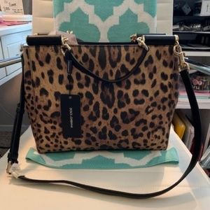 DOLCE & GABBANA Dauphine Leopard Med Ms. Sicily